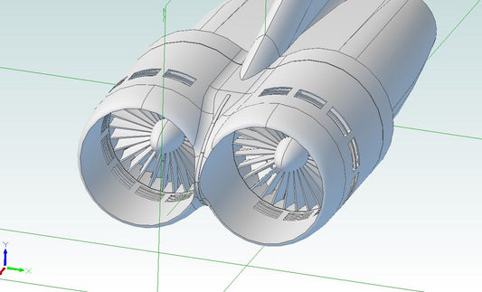 1:72 B-52H TF33 Engine Set (Aux Intake Doors Open)