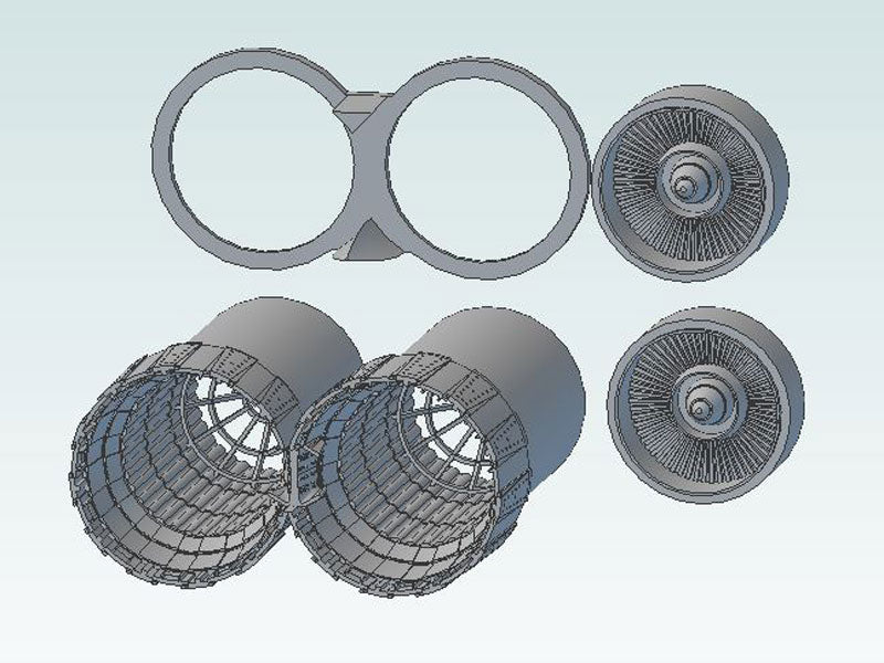 1:144 MiG-25 Foxbat Exhausts (long type)