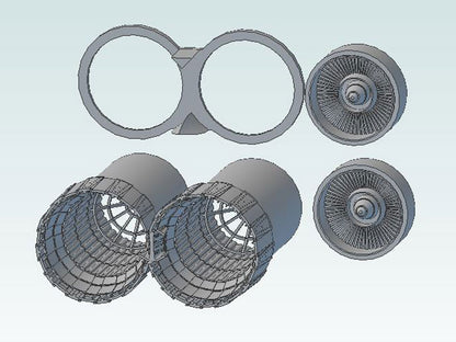 1:72 MiG-25 Foxbat Exhausts (long type)