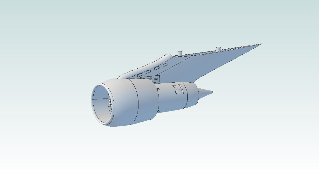 1:100 JT9D-3A Engine Set for the 747-100