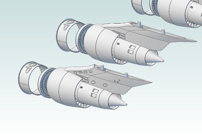 1:100 JT9D-7R Engine Set for the 747-200