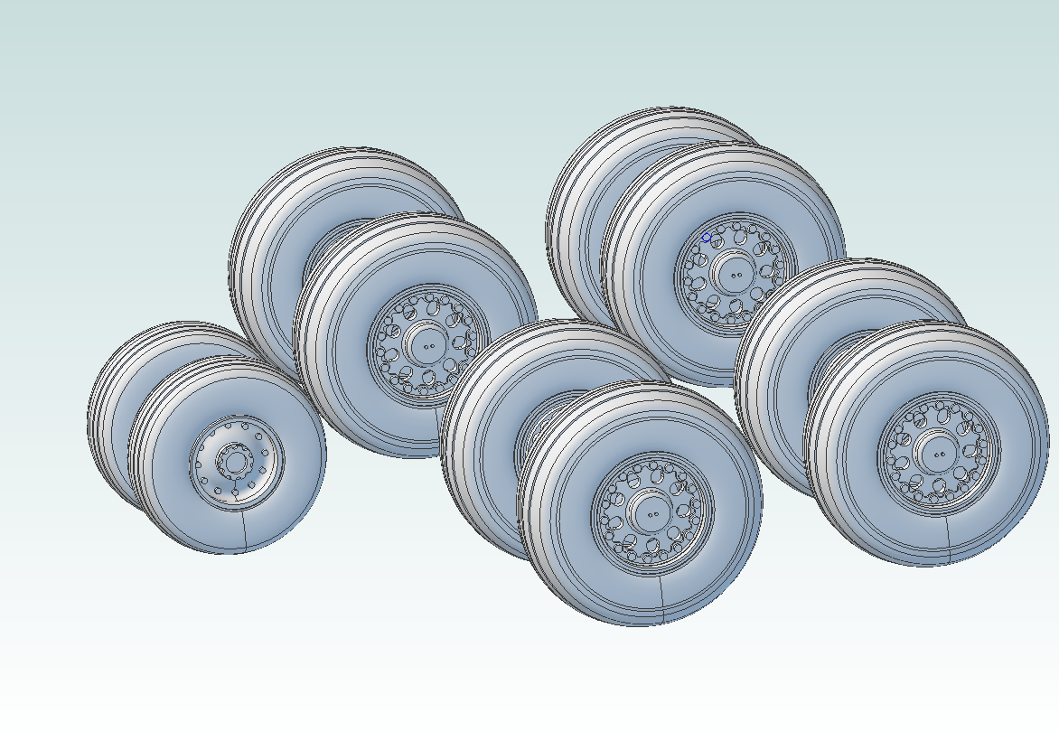 1:72 767 Wheel Set