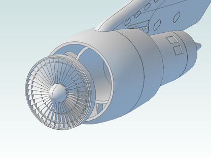 1:100 JT9D-7R Engine Set for the 747-200